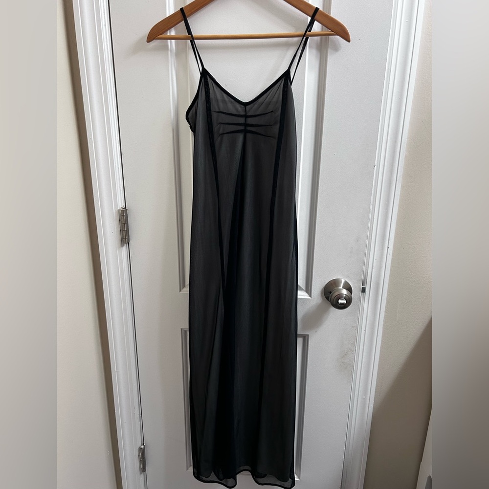 Henri Bendel Black and White Sheer dress